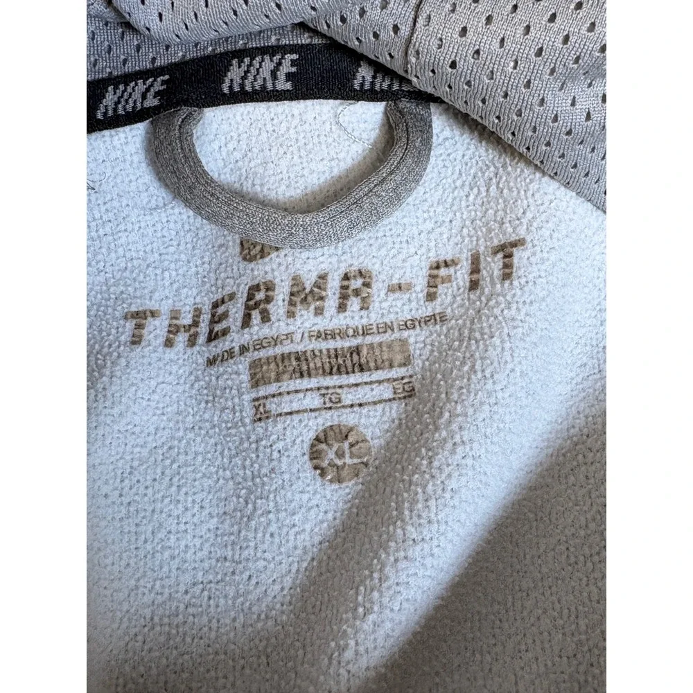 Nike Therma-FIT Mens XL Hoodie Grey Black Pullover Sweatshirt‎ 578206-066